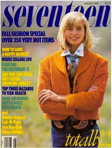 Cover of Seventeen magazine with freshmen 15 title
